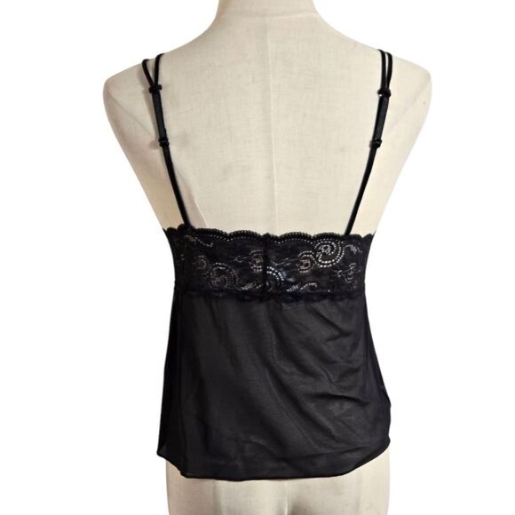 Vassarette Black Lace Camisole Top XL - Picture 4 of 6